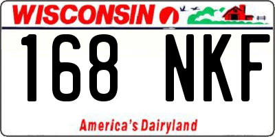 WI license plate 168NKF