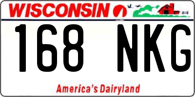 WI license plate 168NKG