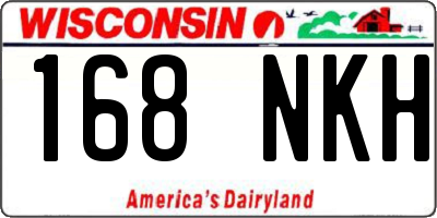 WI license plate 168NKH