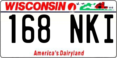 WI license plate 168NKI