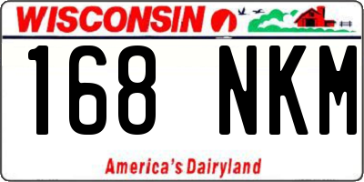 WI license plate 168NKM