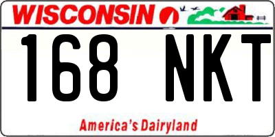 WI license plate 168NKT