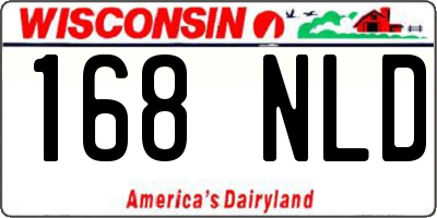 WI license plate 168NLD