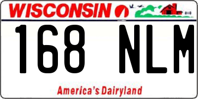 WI license plate 168NLM