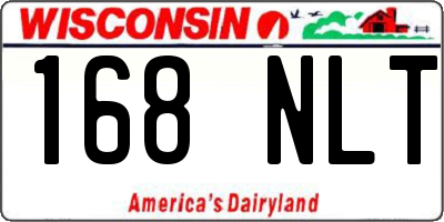 WI license plate 168NLT