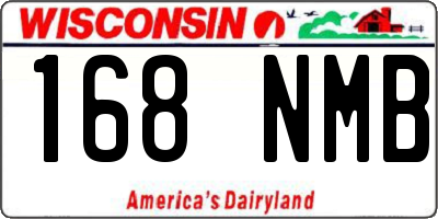 WI license plate 168NMB