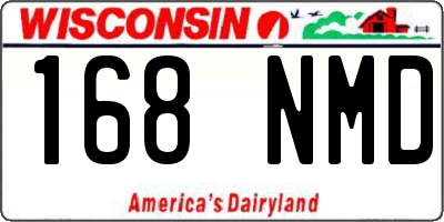 WI license plate 168NMD