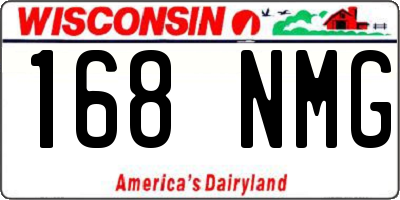 WI license plate 168NMG