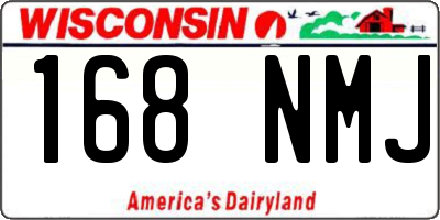 WI license plate 168NMJ