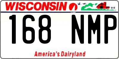 WI license plate 168NMP