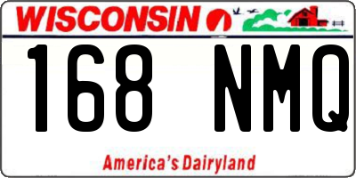 WI license plate 168NMQ