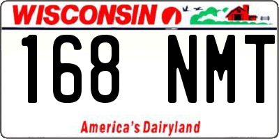 WI license plate 168NMT
