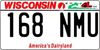 WI license plate 168NMU