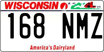 WI license plate 168NMZ