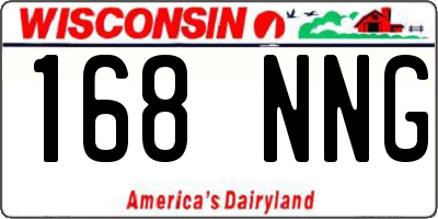 WI license plate 168NNG