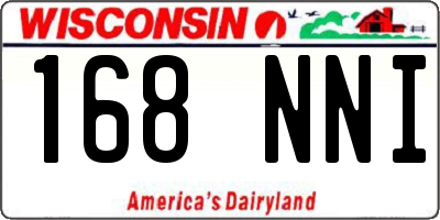 WI license plate 168NNI