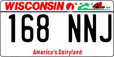 WI license plate 168NNJ