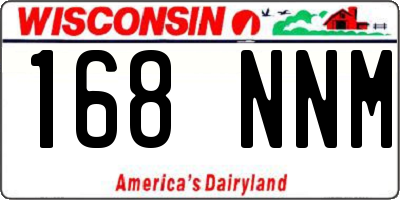 WI license plate 168NNM