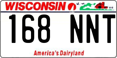 WI license plate 168NNT