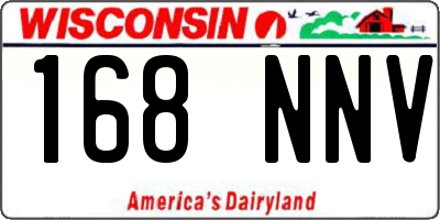 WI license plate 168NNV