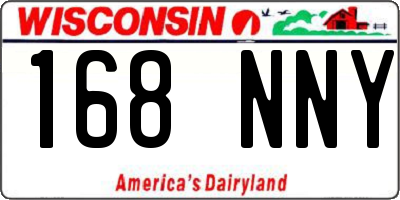WI license plate 168NNY