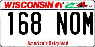 WI license plate 168NOM