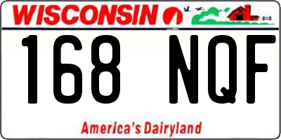 WI license plate 168NQF