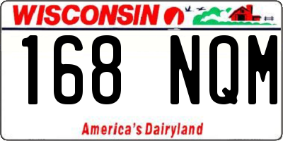 WI license plate 168NQM