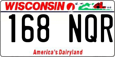 WI license plate 168NQR