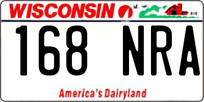 WI license plate 168NRA