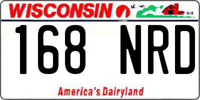 WI license plate 168NRD