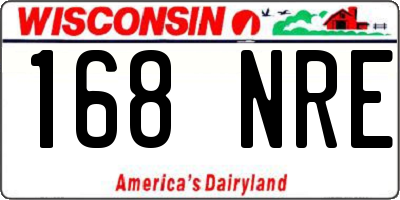 WI license plate 168NRE