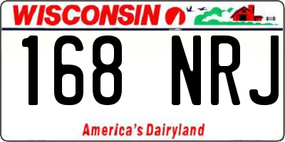 WI license plate 168NRJ