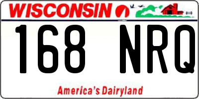 WI license plate 168NRQ