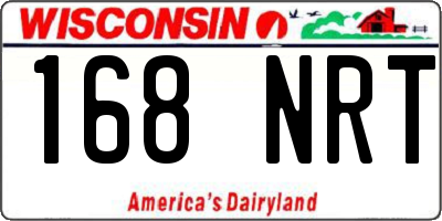 WI license plate 168NRT