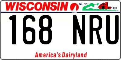 WI license plate 168NRU