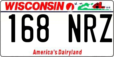 WI license plate 168NRZ