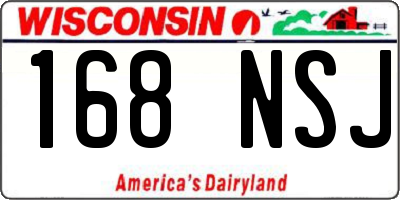 WI license plate 168NSJ