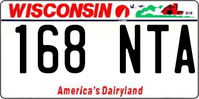 WI license plate 168NTA