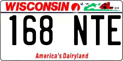 WI license plate 168NTE