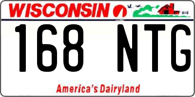 WI license plate 168NTG