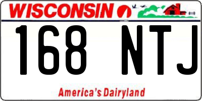 WI license plate 168NTJ