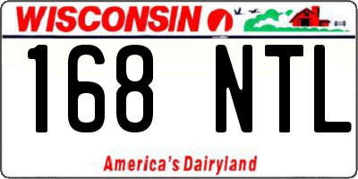 WI license plate 168NTL