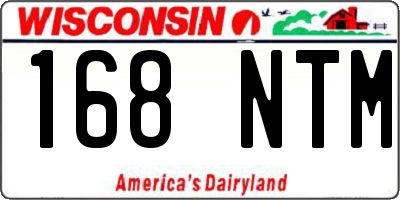 WI license plate 168NTM