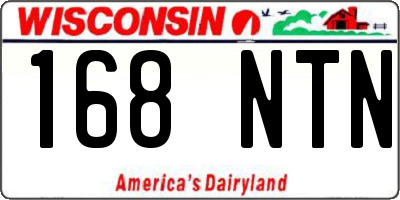 WI license plate 168NTN