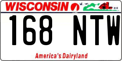 WI license plate 168NTW