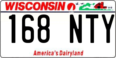 WI license plate 168NTY