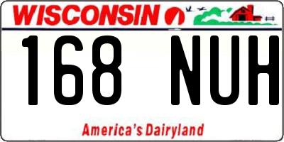 WI license plate 168NUH