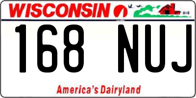 WI license plate 168NUJ