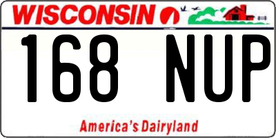 WI license plate 168NUP